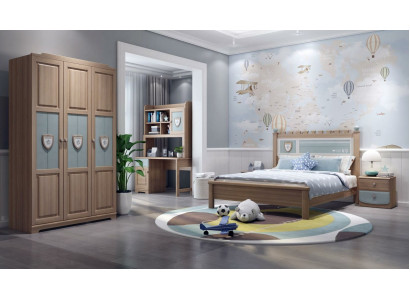 Youth room children's room set bed chest of drawers wardrobe 5-piece bedroom new