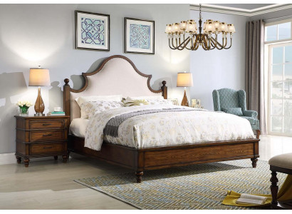 Bed 2x Nightstand 3-piece Bedroom Set Design Upholstered Furniture Luxury Beds New