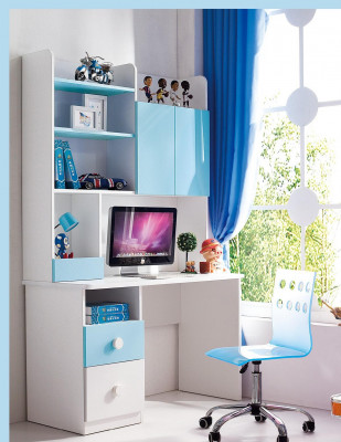 Children's complete set youth room bed chest of drawers wardrobe table office 4-piece furniture