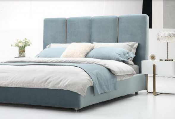 3-piece bedroom set: bed, 2 bedside tables, upholstered double bed hotel