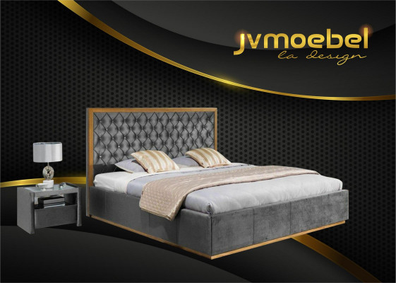 Luxury Bed Textile 2x Nightstand 3-piece Bedroom Set Furniture Beds Bed Frame