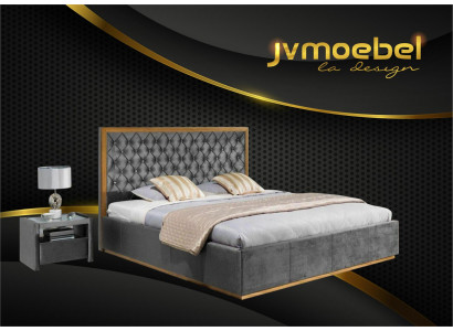 Luxury Bed Textile 2x Nightstand 3-piece Bedroom Set Furniture Beds Bed Frame
