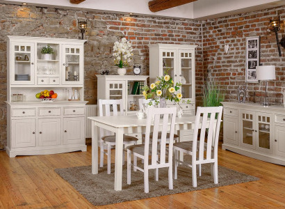 Dining Room Design Furniture Country Style Chair Set Table + 4x Chairs 5-piece Suite Set