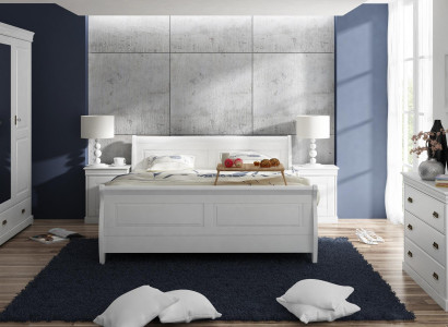 Furniture Bedroom Set Design Bed 2x Nightstand Dresser Wardrobe New 5-piece set