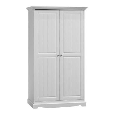 Country-style wardrobe cabinet multipurpose clothes closet wood cabinets white