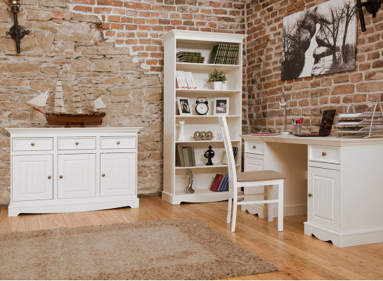 Cottage Desk Furniture Study Office Furniture Solid Wood Office Table White