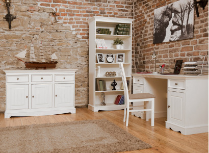 Cottage Desk Furniture Study Office Furniture Solid Wood Office Table White