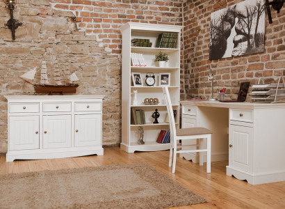 Cottage Desk Furniture Study Office Furniture Solid Wood Office Table White