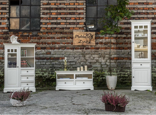 Living room set: display cabinet, bookshelf, sideboard, wall units, dressers, design 3-piece set, new.