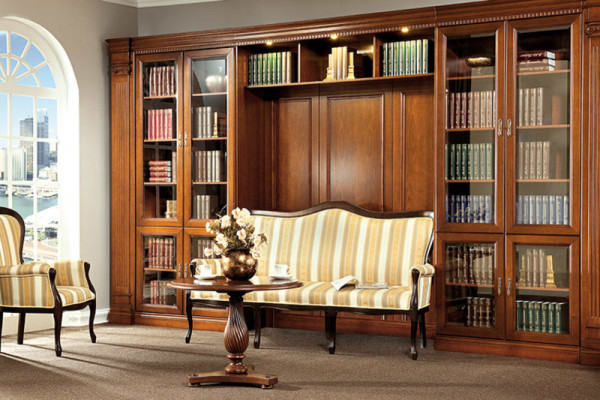 Classic cabinets showcase display cabinet glass cabinet wall unit model BA-4