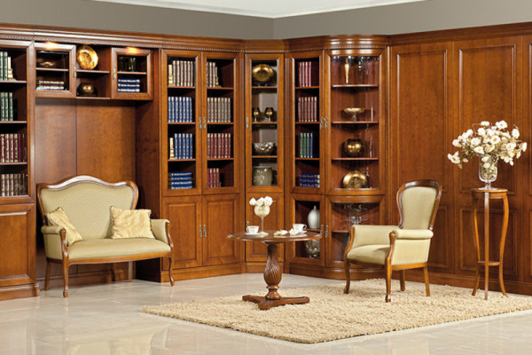 Classic cabinets, wardrobe showcase, display cabinet, glass wall unit model BA-2