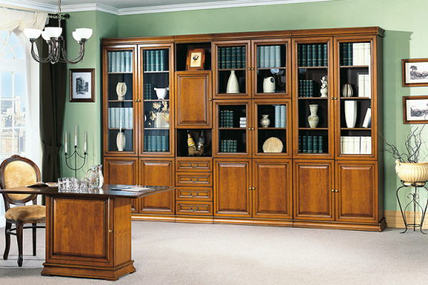 Classic cabinet bookcase bookshelf display cabinet glass cabinet