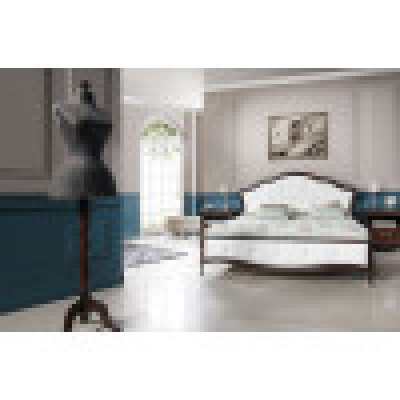 Bed, marital bed, double bed, king bed, bedroom, classic leather bed, model V-2T