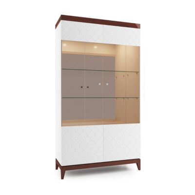 Modern design display cabinet glass cupboard showcase decorative shelf