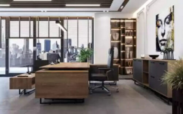 Modern designer furniture set for an executive office with 3 elements