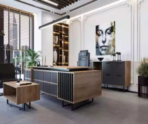 Modern designer furniture set for an executive office with 3 elements
