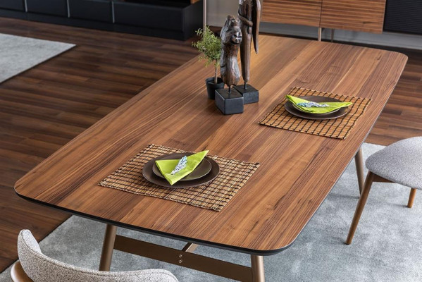 Dining set dining room dining table chairs sideboard set 7-piece wood brown new