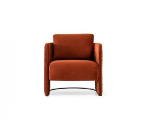 Armchair Wingback Chair Cocktail Chair Seat Modern Fabric Red Design Seat