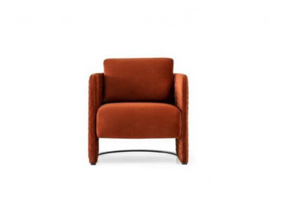 Armchair Wingback Chair Cocktail Chair Seat Modern Fabric Red Design Seat