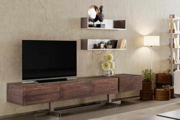 Luxurious TV cabinet in modern style made of durable wood