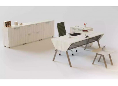 Luxurious office set in elegant modern style made of high-quality wood
