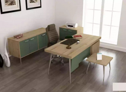Office furniture 4-piece set: desk, file cabinet, dresser, coffee table