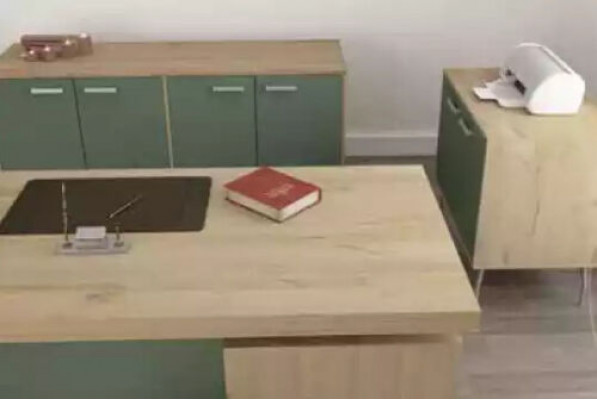 Office furniture 4-piece set: desk, file cabinet, dresser, coffee table