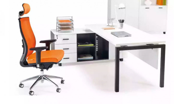Office furniture set desk file cabinet coffee table 4-piece set