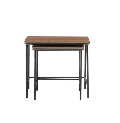 Luxury Side Tables Coffee Table Modern Wooden Table Complete Set Brown New