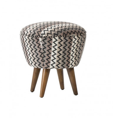 Upholstered stool stool pouf footrest seat stool ottoman fabric gray seat