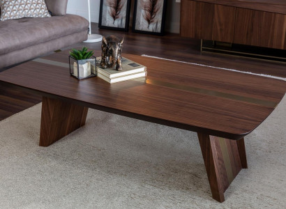 Coffee table side table coffee table wooden table wood brown living room
