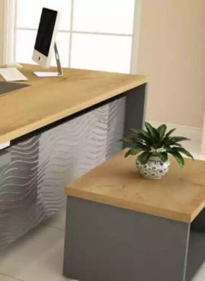 High-quality, modern office set made of sturdy wood in an elegant style
