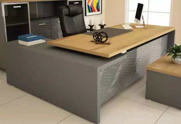 High-quality, modern office set made of sturdy wood in an elegant style
