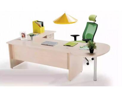 Modern office exclusive beige corner desk desk chest of drawers 2 pcs.