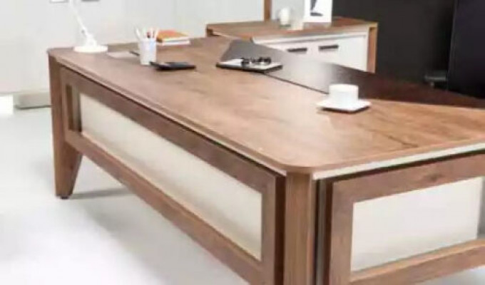 Office furniture furnishings desk filing cabinet coffee table table cabinet 3-piece set.