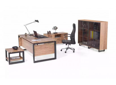 Office furniture desk chest of drawers filing cabinet coffee table set of 4 pieces.