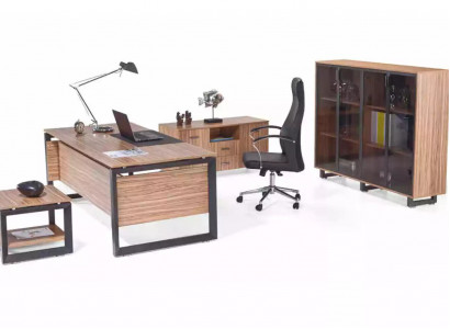 Office furniture desk chest of drawers filing cabinet coffee table set of 4 pieces.