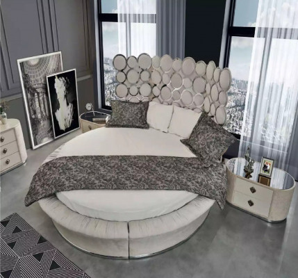 Bedroom set modern bed + 2 nightstands + dressing table + mirror new
