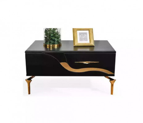 Luxury bedroom set bed nightstand gold dressing table nightstands 5-piece set