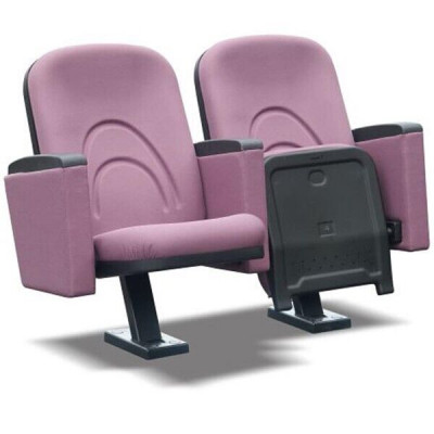 Modern armchair chair sofa 1 seater for theater cinema design luxury pink textile