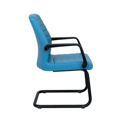 Waiting room office practice law office furniture blue leather chairs conference chair