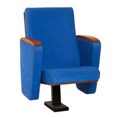 Art Deco armchair sofa 1-seat for theater design luxury blue textile
