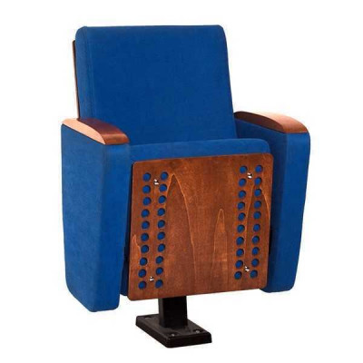 Art Deco armchair sofa 1-seat for theater design luxury blue textile