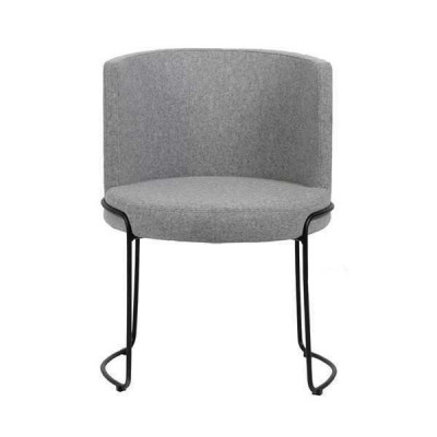 Chair Modern Upholstered Dining Room Chairs Fabric Color Grey 1-Seater New
