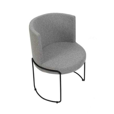 Chair Modern Upholstered Dining Room Chairs Fabric Color Grey 1-Seater New