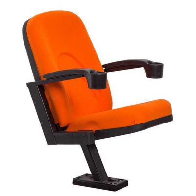 Modern armchair armchair sofa 1-seater for theater cinema design luxury orange textile