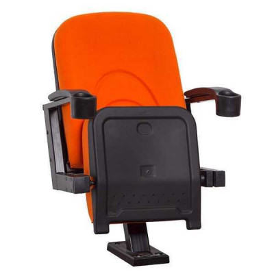 Modern armchair armchair sofa 1-seater for theater cinema design luxury orange textile