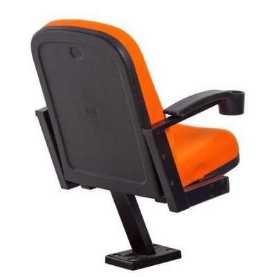 Modern armchair armchair sofa 1-seater for theater cinema design luxury orange textile