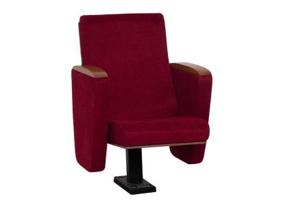 Armchair Art Deco Armchair Sofa 1 Seater for Theater Design Luxury Red Textile New