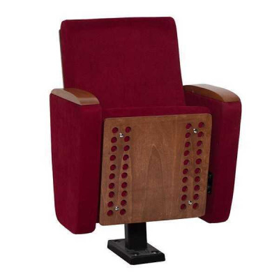Armchair Art Deco Armchair Sofa 1 Seater for Theater Design Luxury Red Textile New